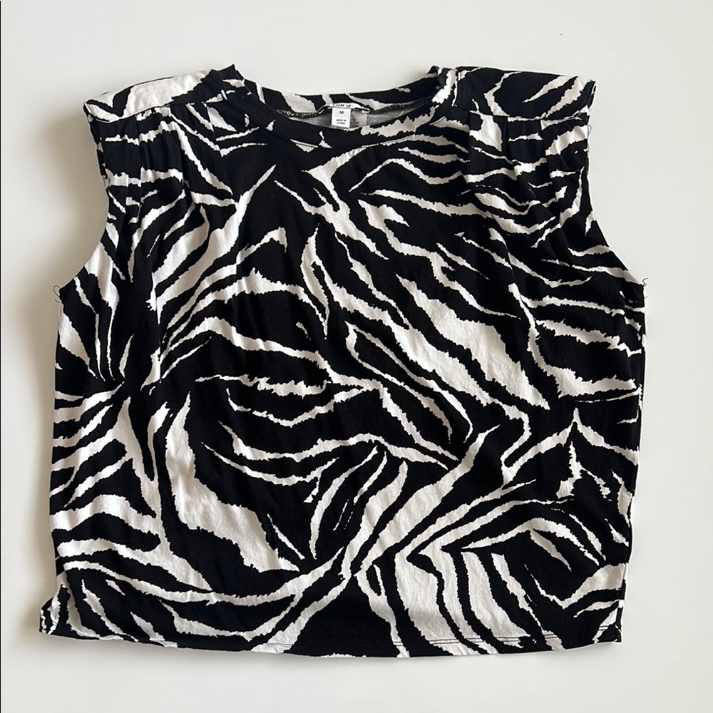 Bar III Black and White Tee